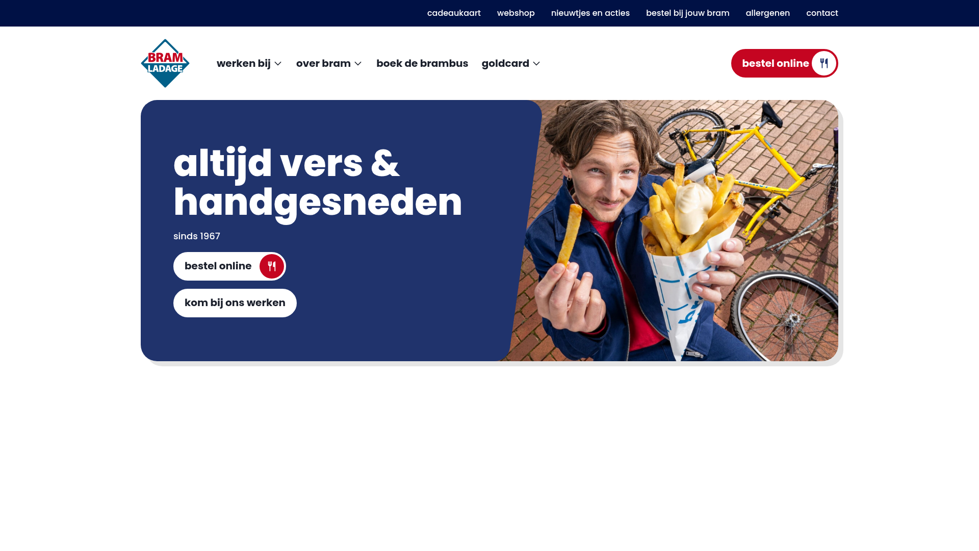 Screenshot van bramladage.nl