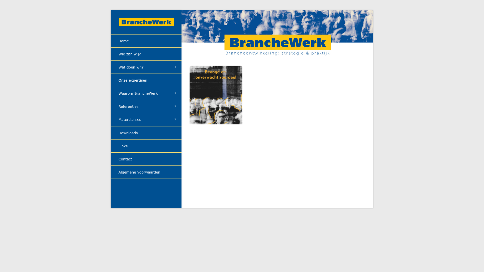 Screenshot van branchewerk.nl