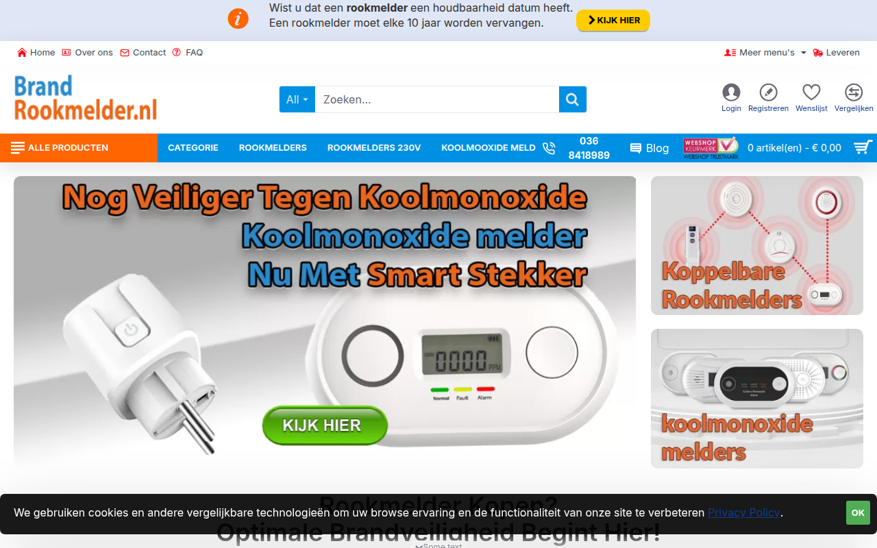 Screenshot van brand-rookmelder.nl