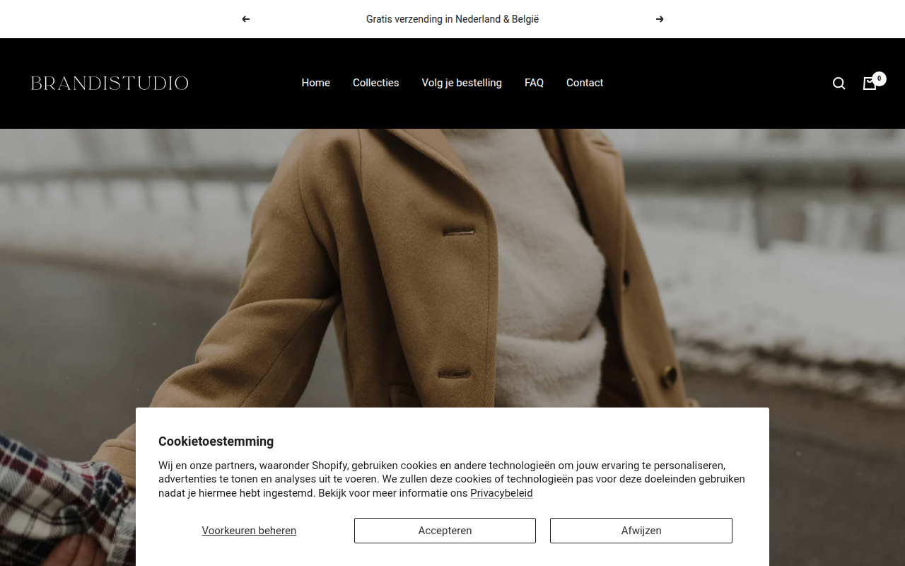 Screenshot van brandistudio.nl