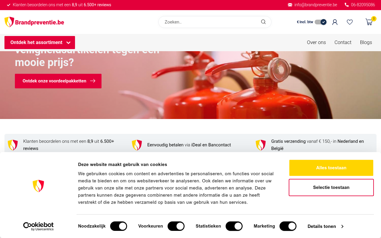 Screenshot van brandpreventie.be