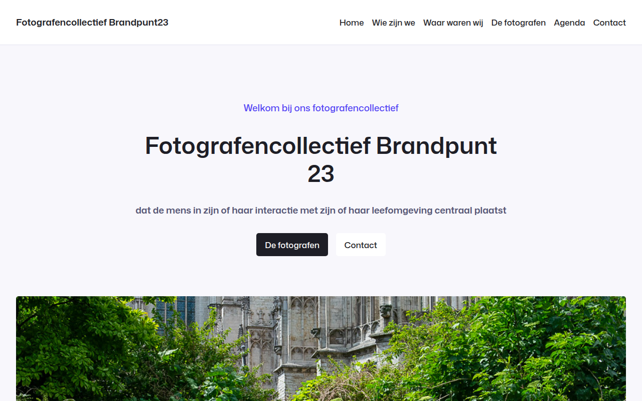 Screenshot van brandpunt23.be