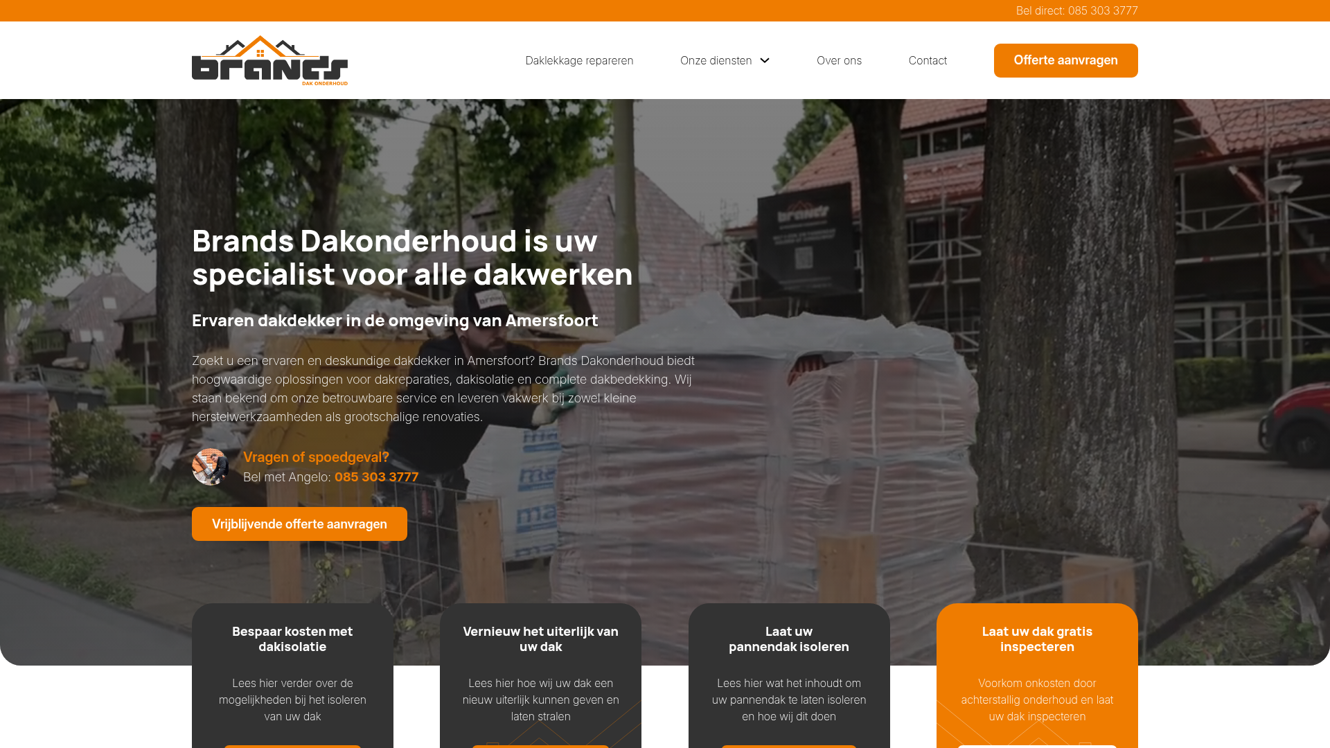 Screenshot van brandsdakonderhoud.nl