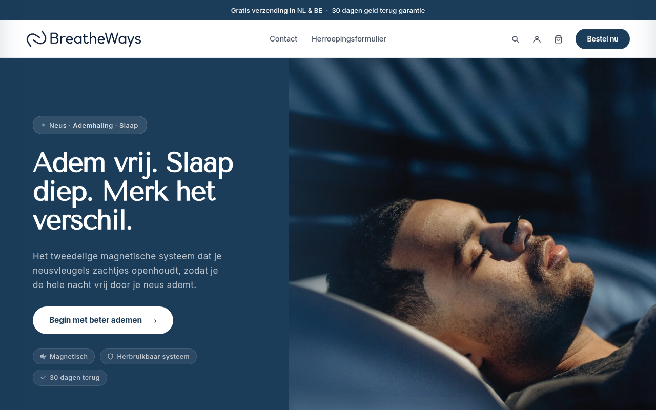 Screenshot van breatheways.com