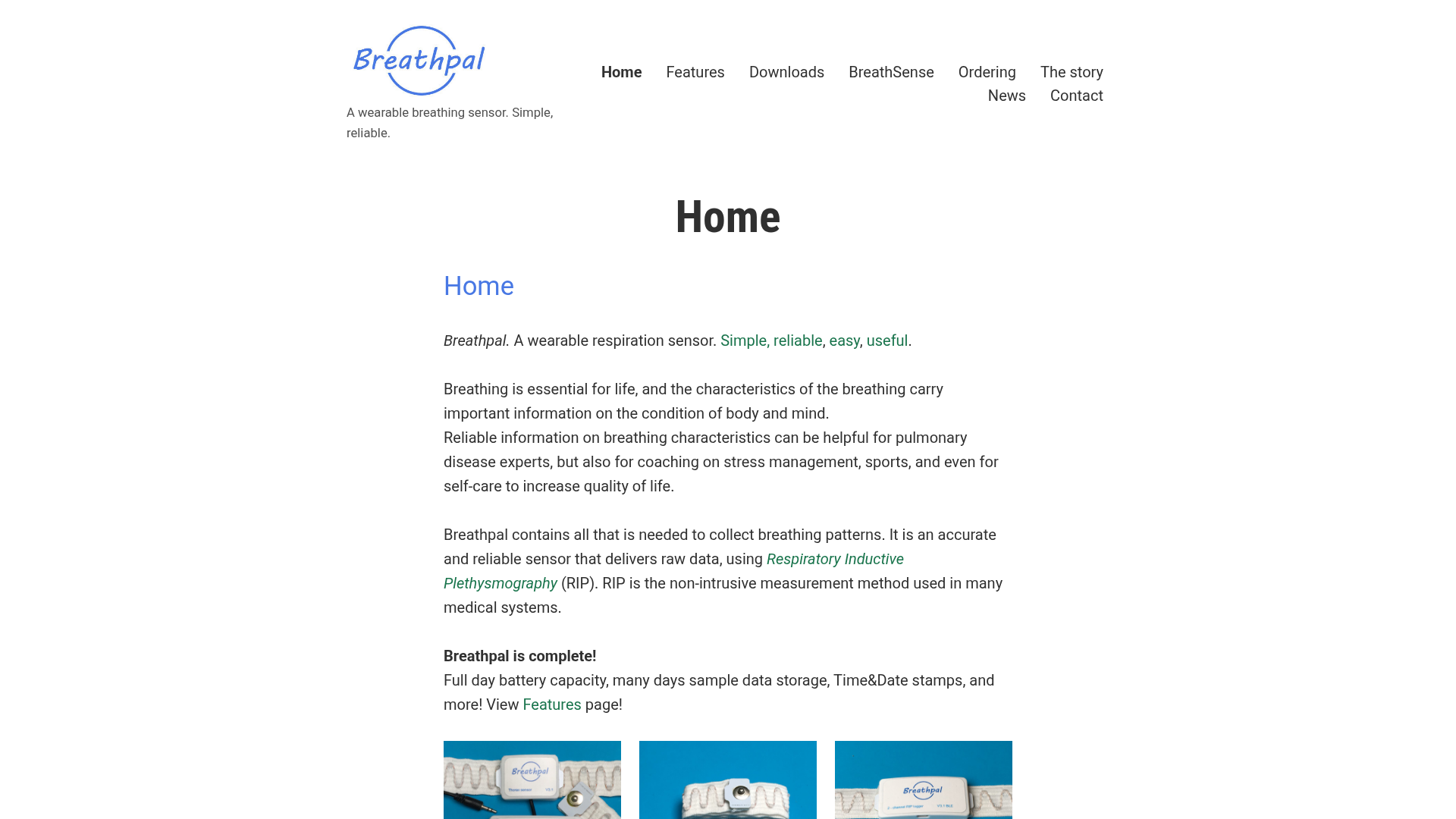 Screenshot van breathpal.nl