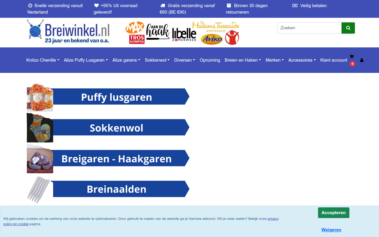 Screenshot van Breiwinkel.eu