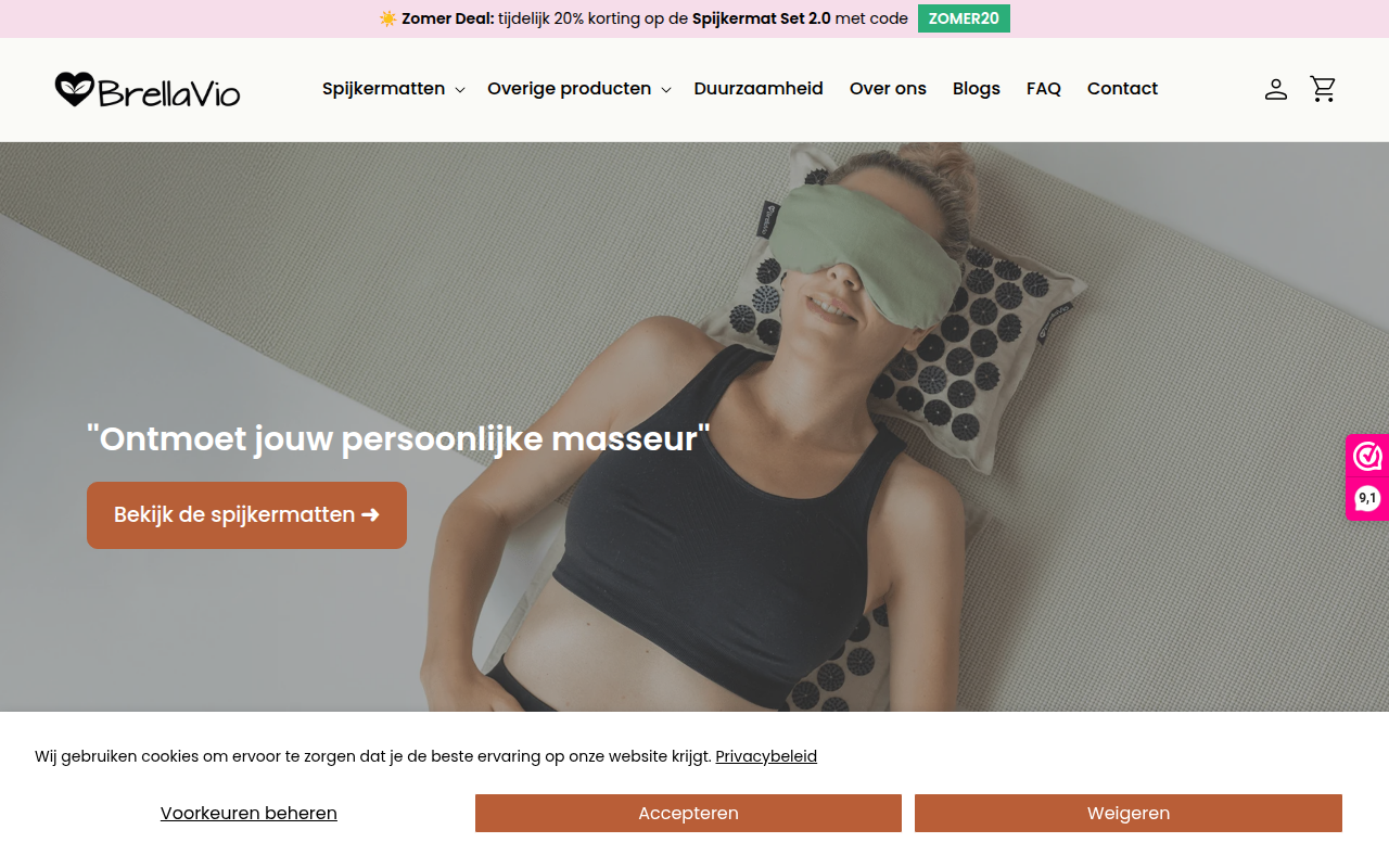 Screenshot van brellavio.nl