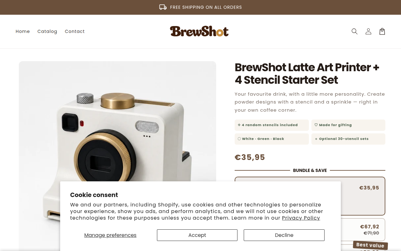 Screenshot van brewshot.us