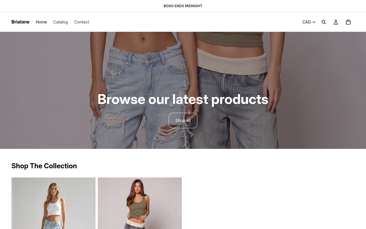 Screenshot van brialane.com