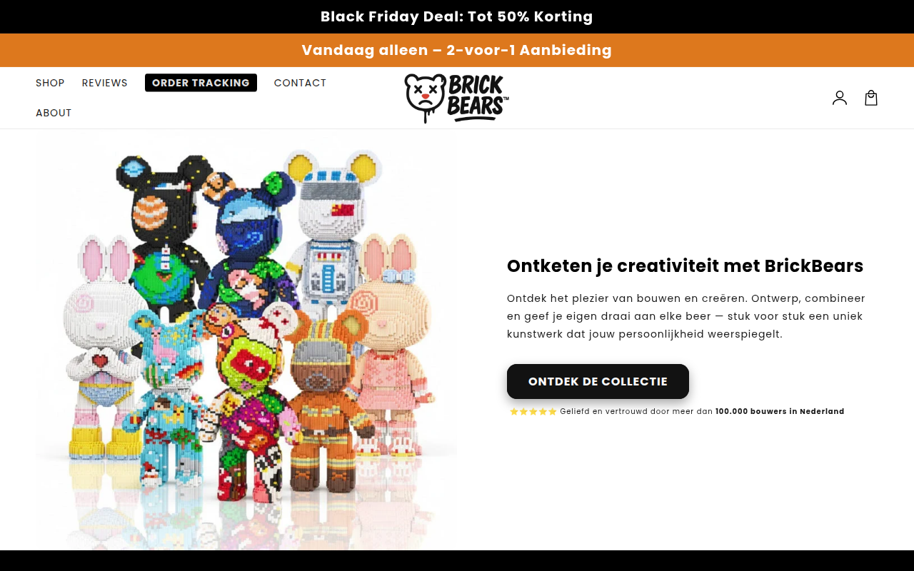 Screenshot van brickbears.nl