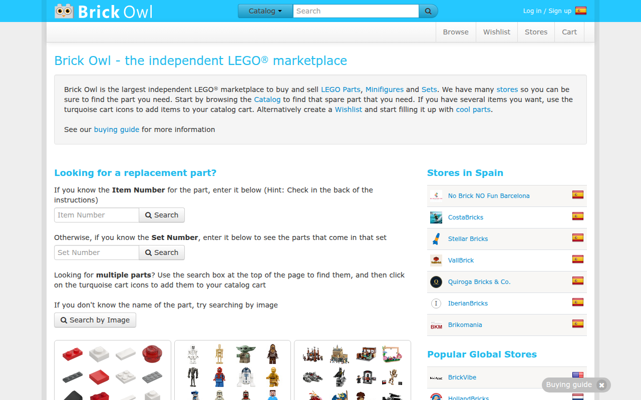 Screenshot van brickowl.com
