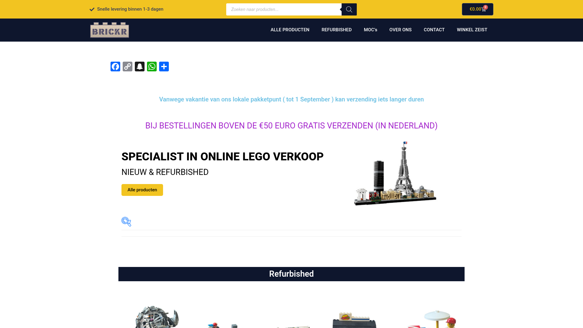 Screenshot van brickr.nl