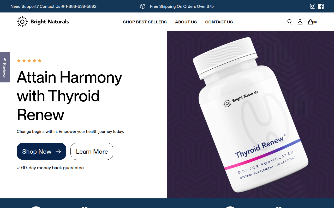 Screenshot van brightnaturals.com