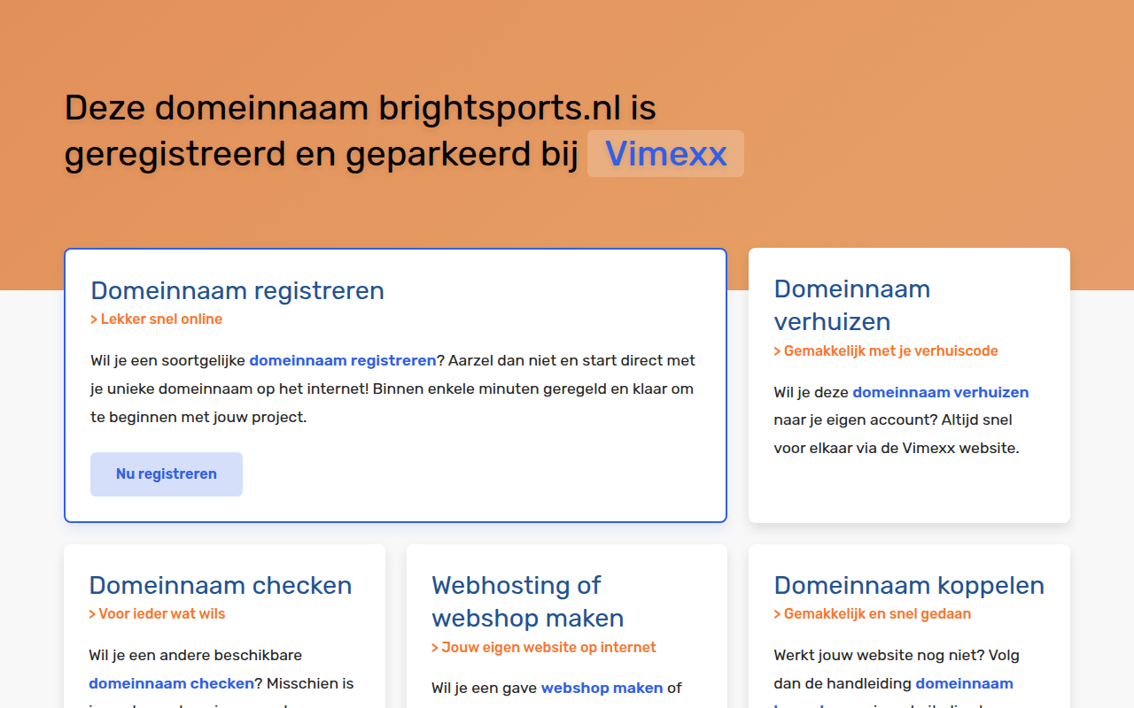 Screenshot van brightsports.nl