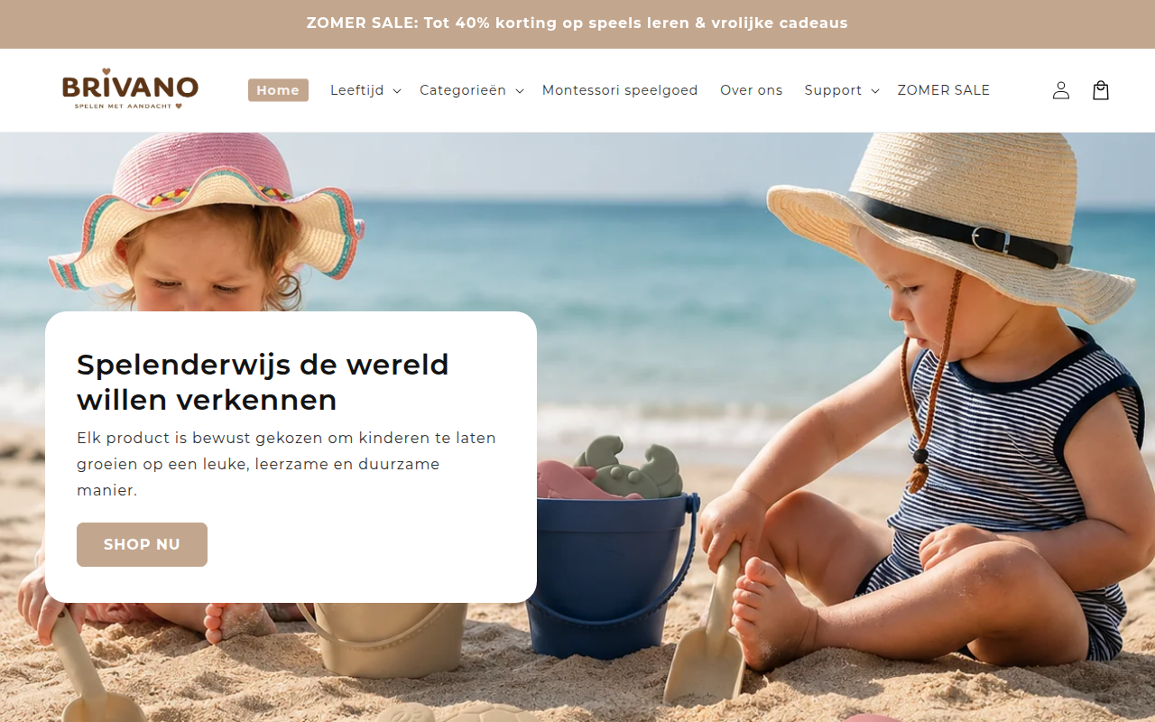 Screenshot van brivano.nl