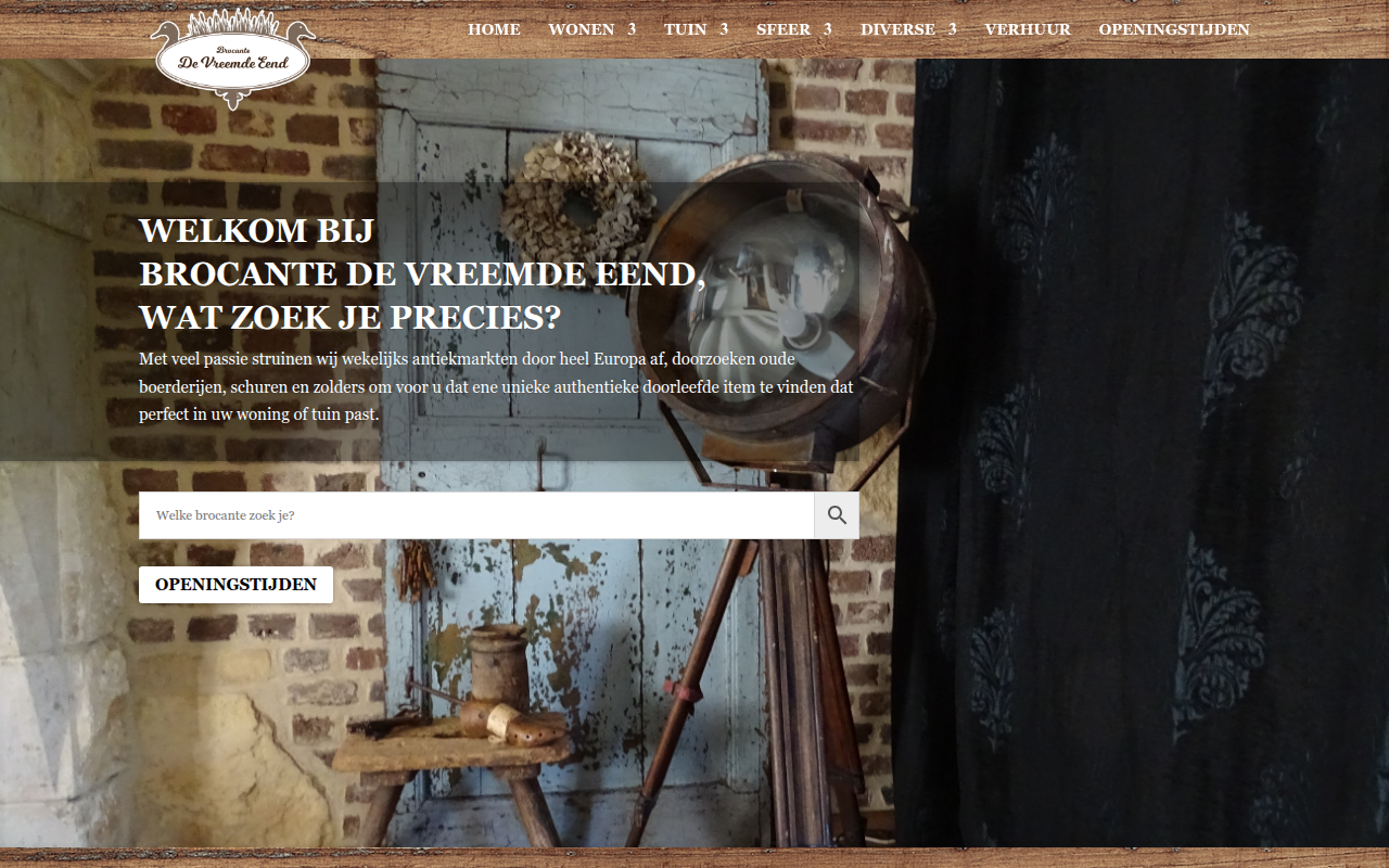 Screenshot van brocantedevreemdeeend.nl