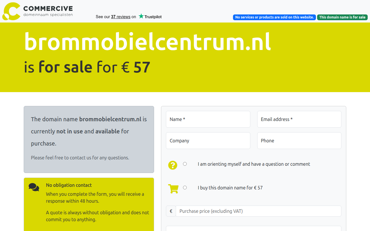 Screenshot van brommobielcentrum.nl
