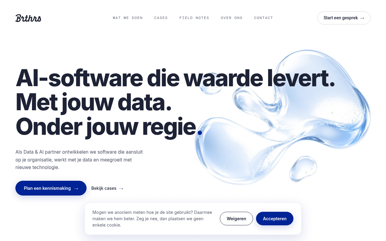 Screenshot van brthrs.nl