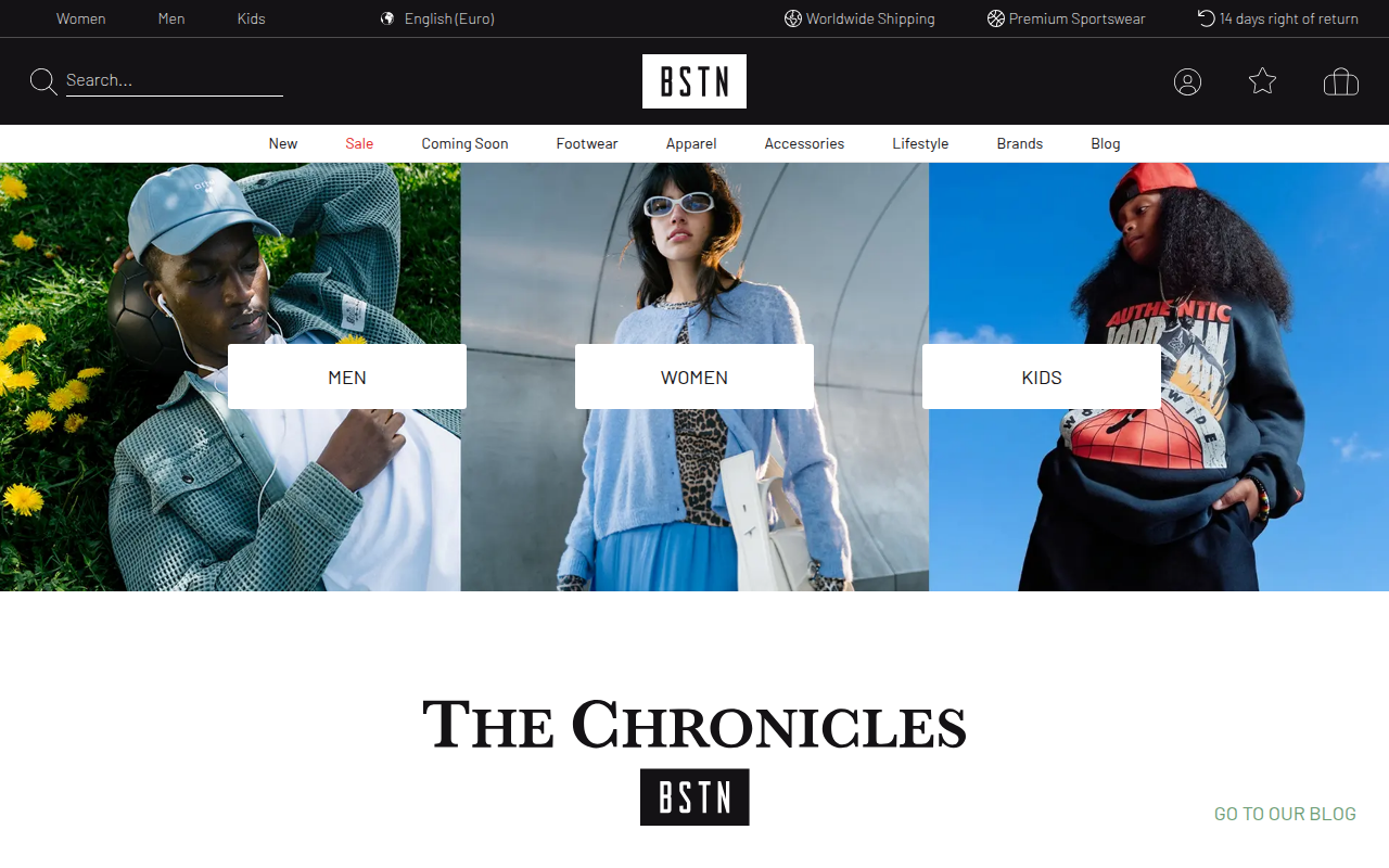 Screenshot van bstn.com