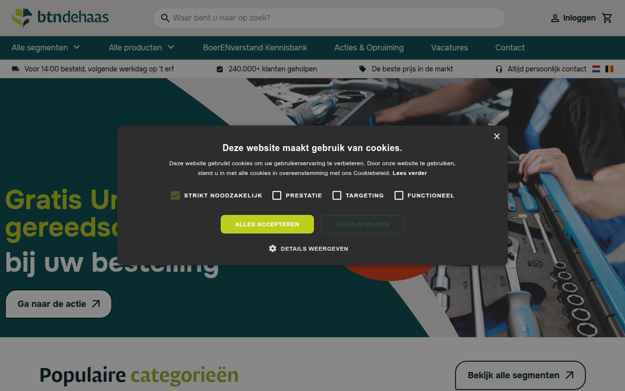 Screenshot van btndehaas.nl