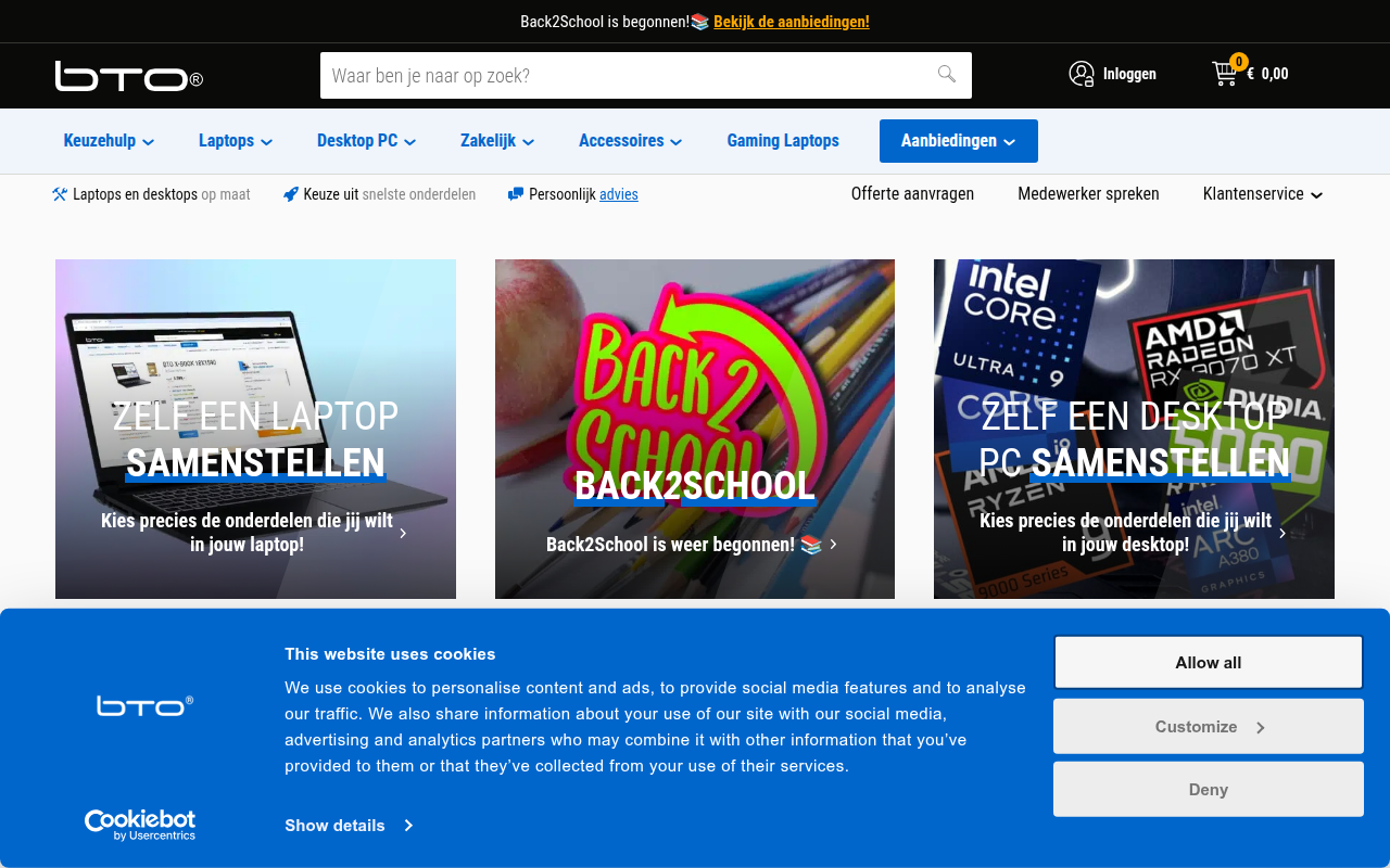 Screenshot van bto.eu