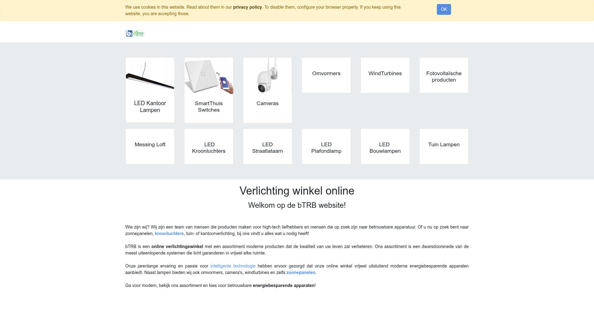 Screenshot van btrb.nl