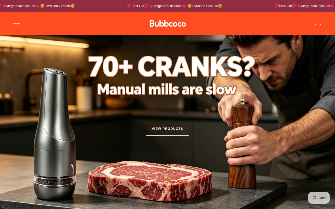 Screenshot van bubbcoco.com