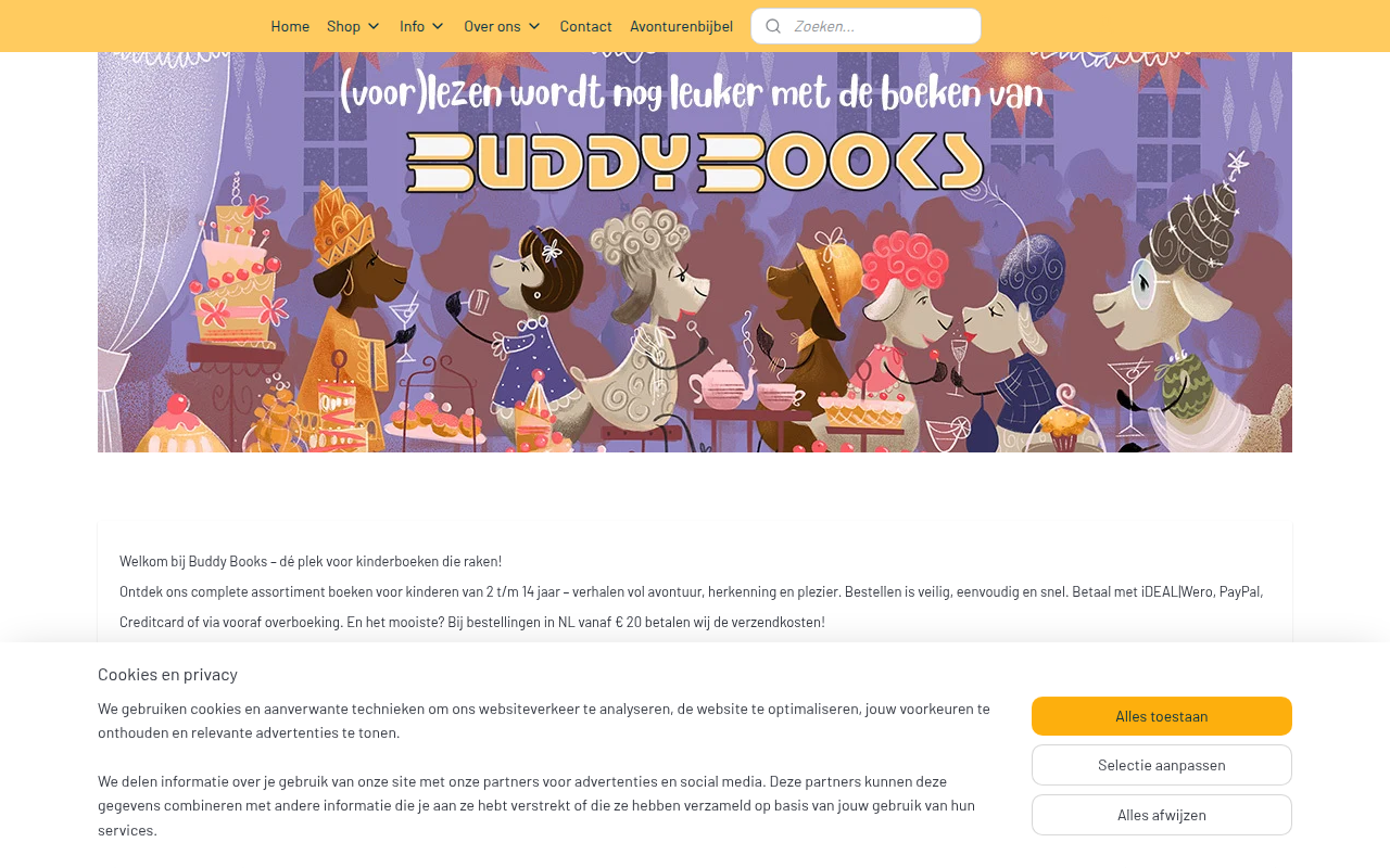 Screenshot van buddybooks.nl