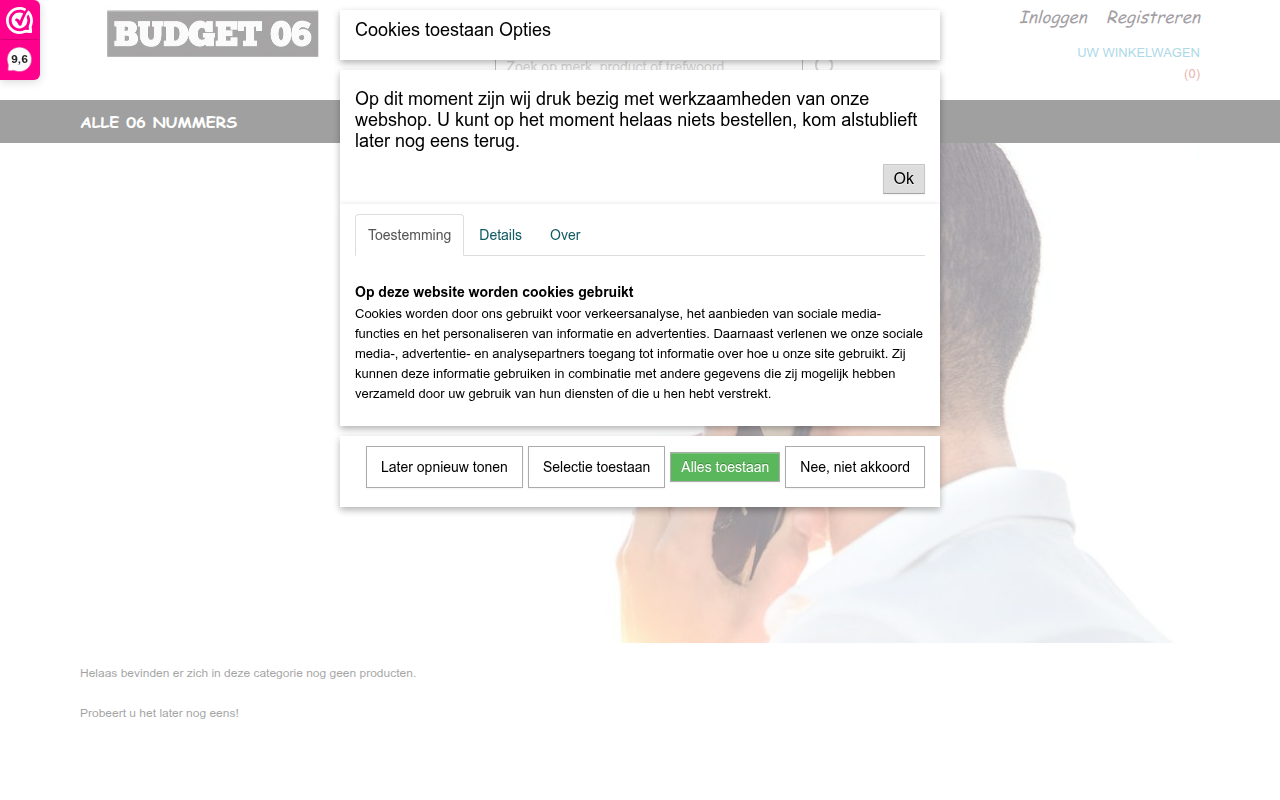 Screenshot van budget06.nl