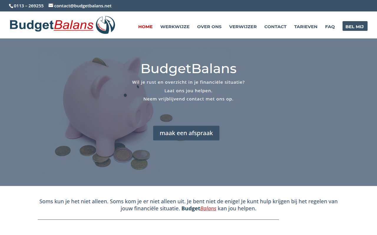 Screenshot van budgetbalans.net