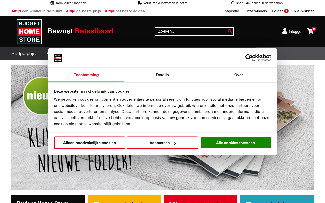 Screenshot van budgethomestore.nl
