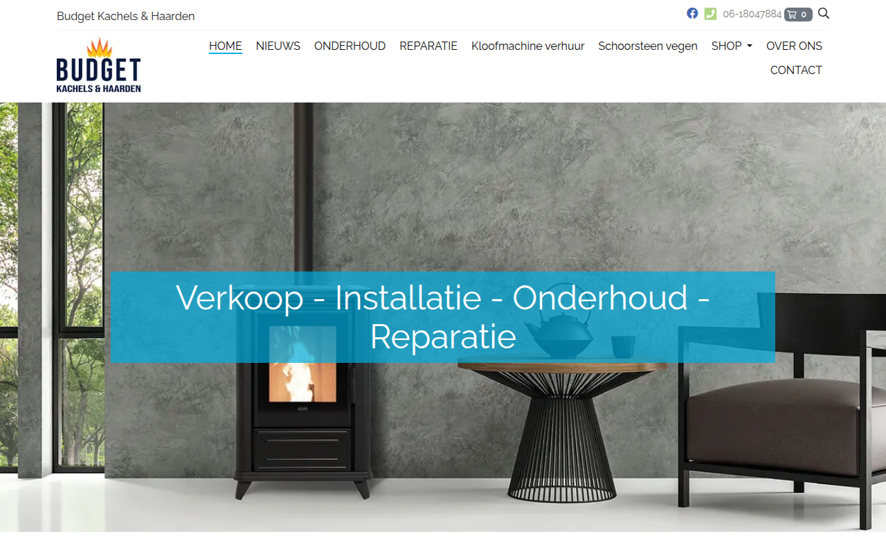 Screenshot van budgetkachels.com