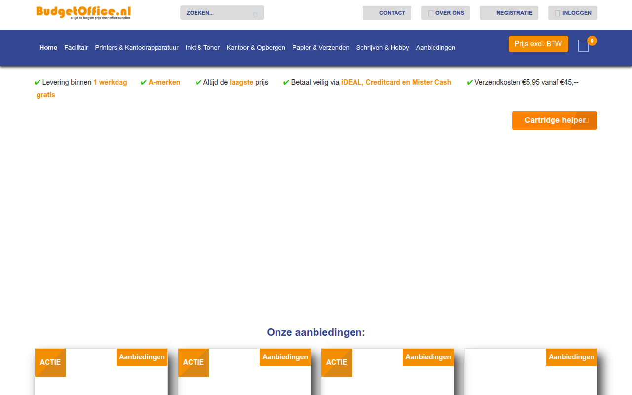 Screenshot van budgetoffice.nl