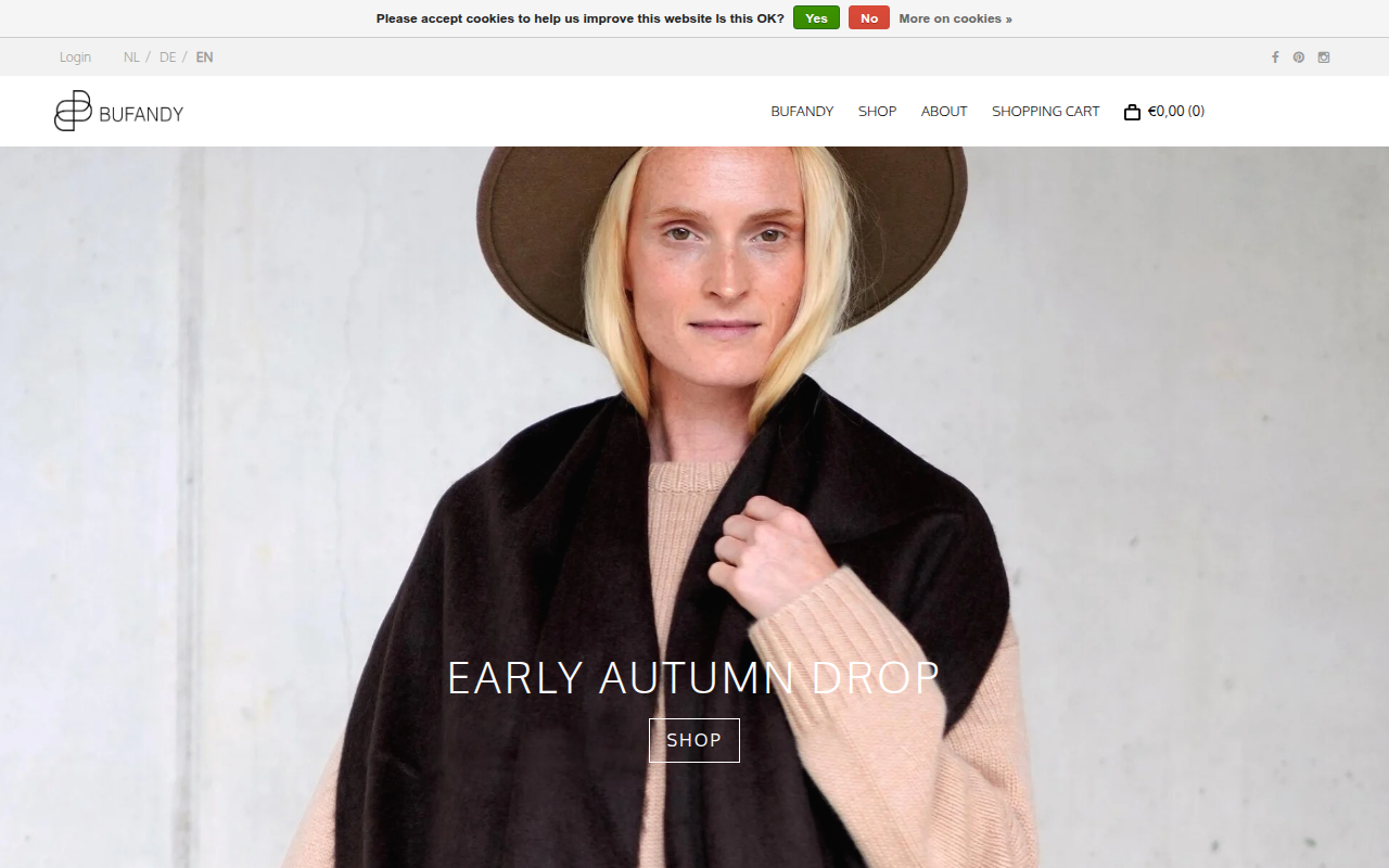 Screenshot van bufandy.com