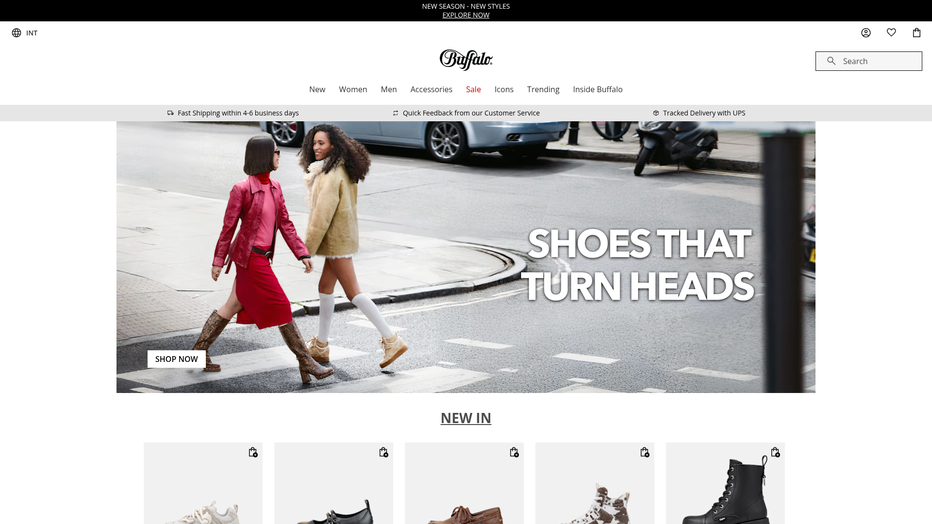 Screenshot van buffalo-boots.com