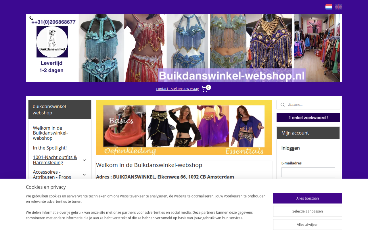 Screenshot van buikdanswinkel-webshop.nl