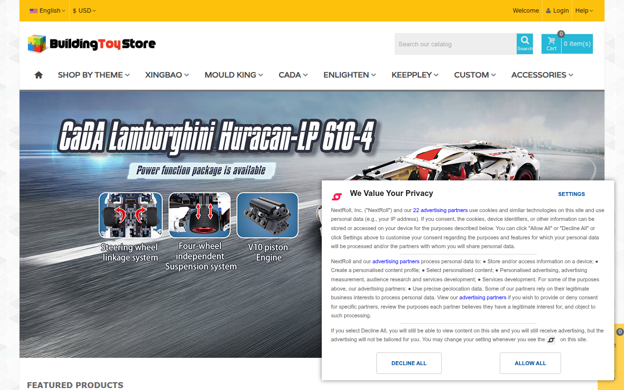 Screenshot van buildingtoystore.com