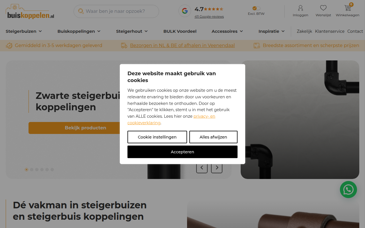 Screenshot van buiskoppelen.nl