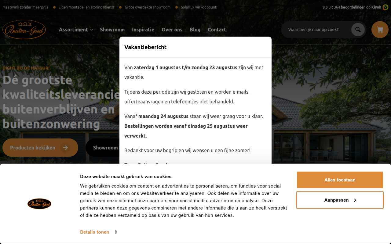 Screenshot van buiten-goed.com