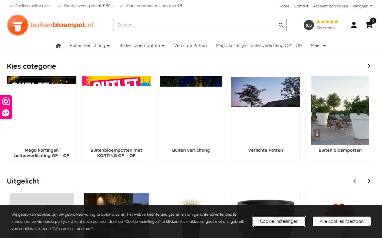 Screenshot van buitenbloempot.nl