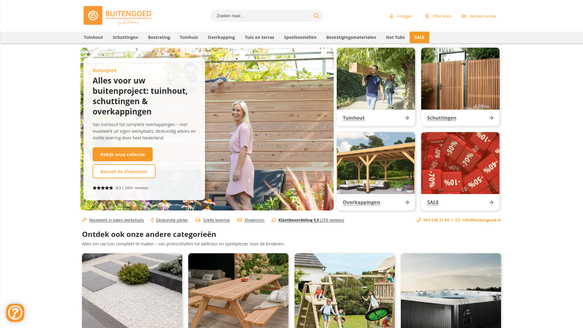 Screenshot van buitengoed.nl
