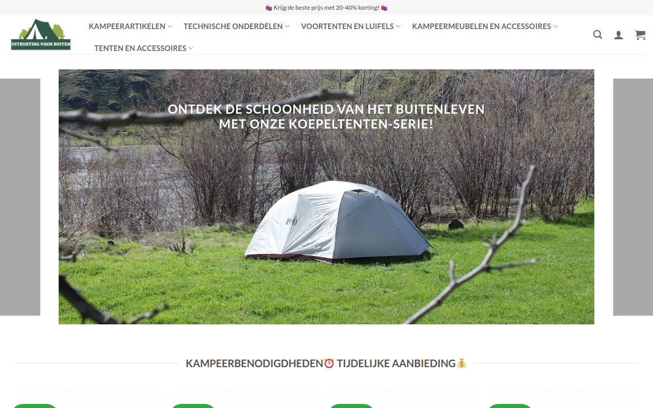 Screenshot van buitenkamperennl.com
