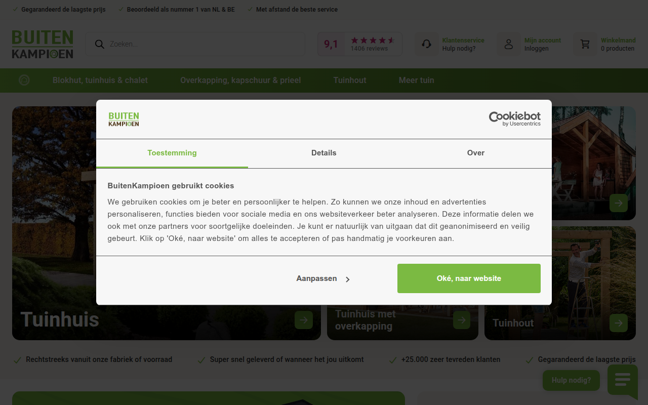 Screenshot van buitenkampioen.nl