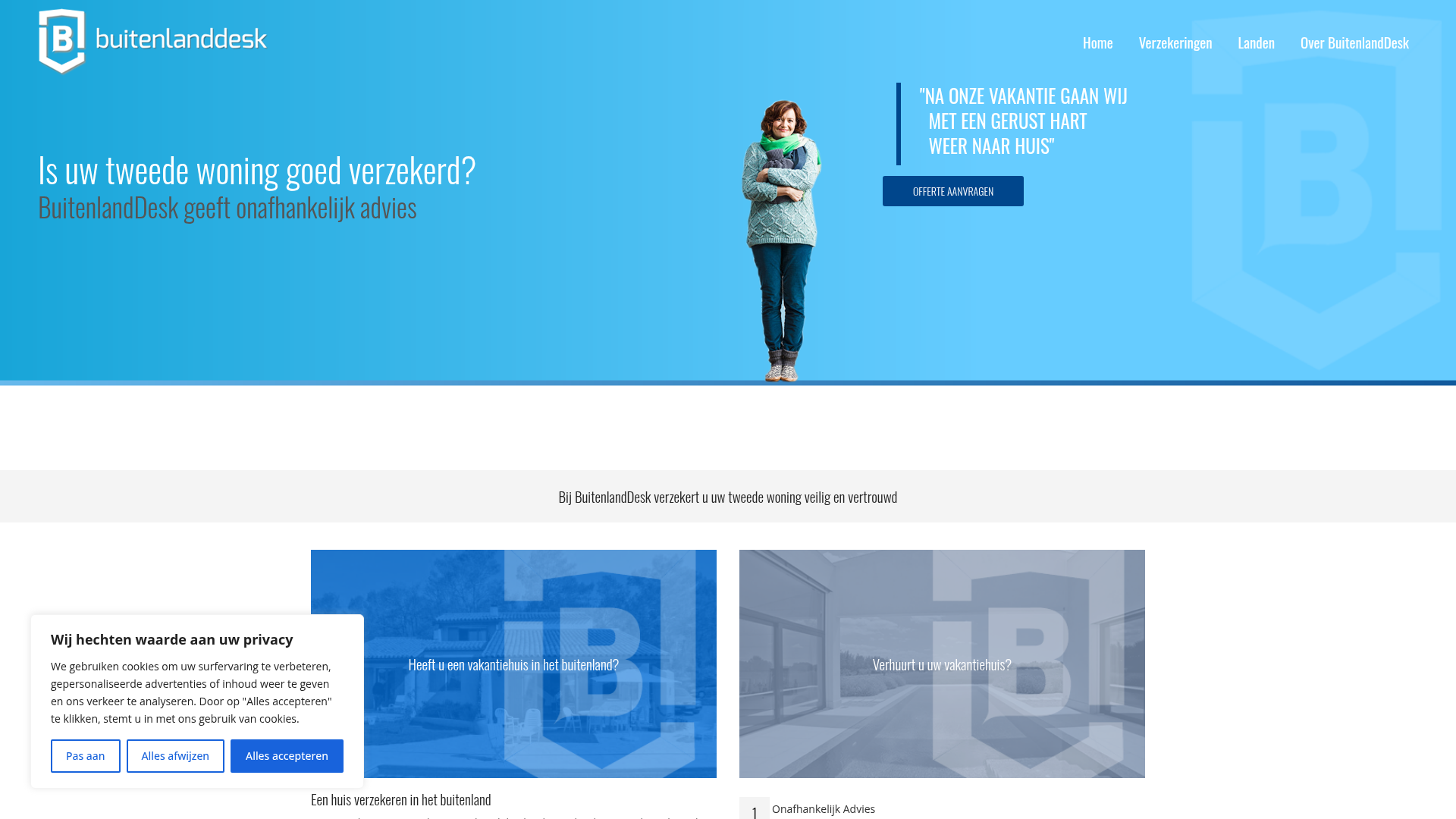 Screenshot van buitenlanddesk.nl