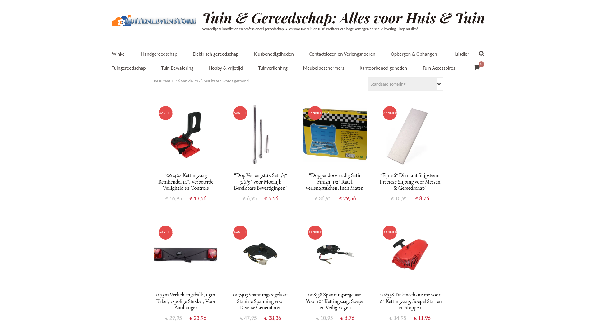 Screenshot van buitenlevenstore.com