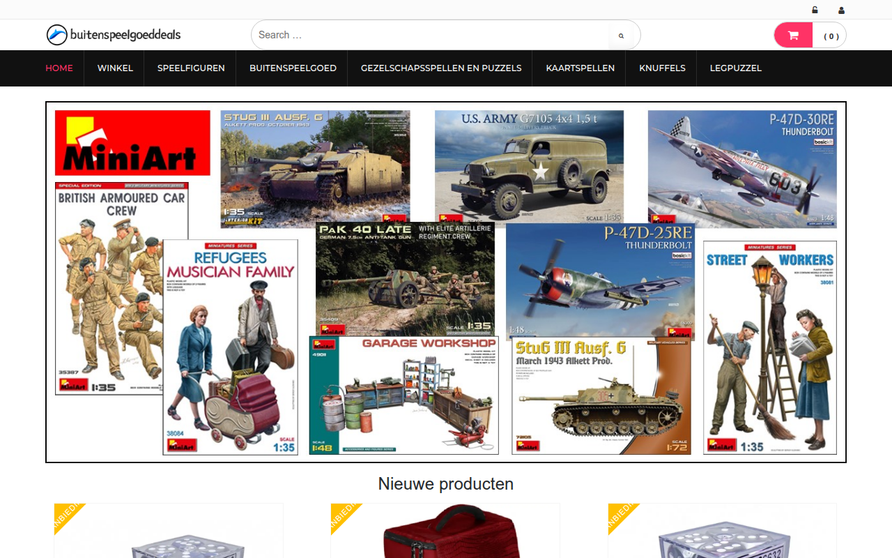 Screenshot van buitenspeelgoeddeals.com