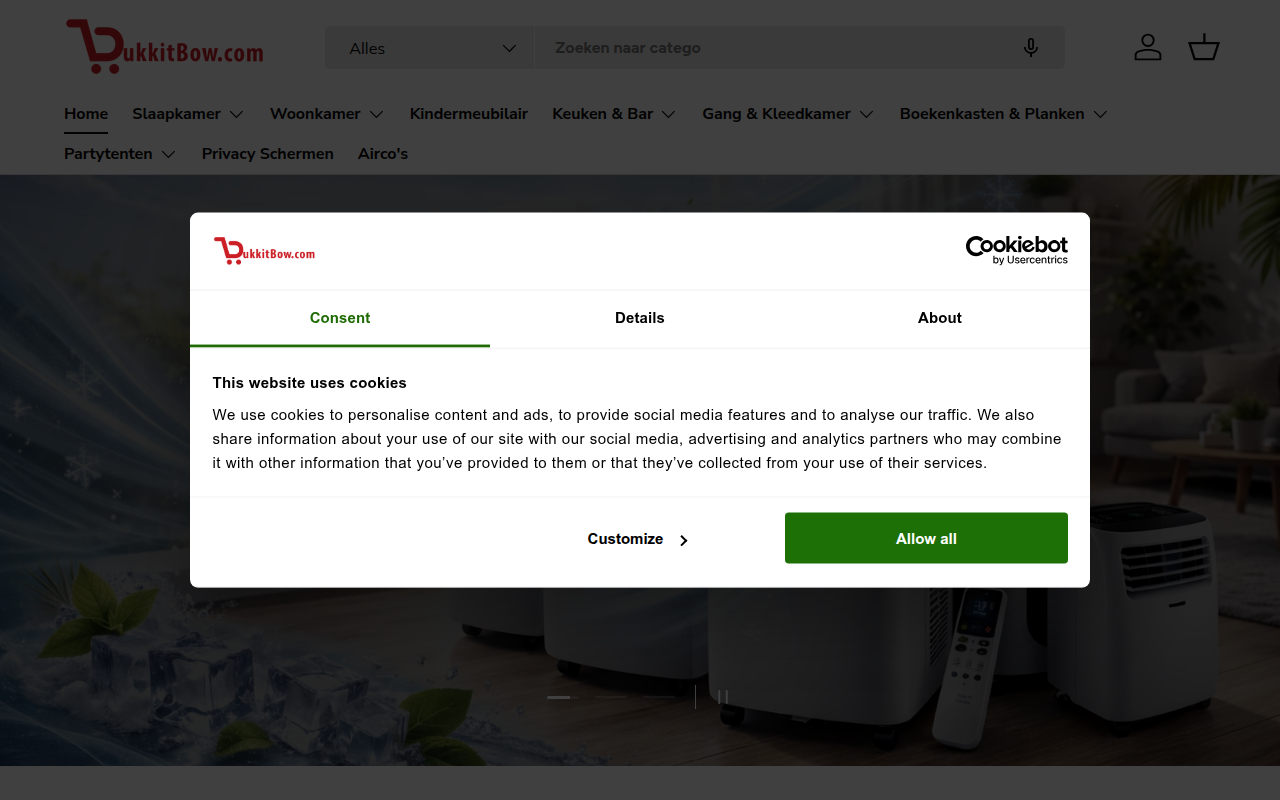 Screenshot van bukkitbow.com