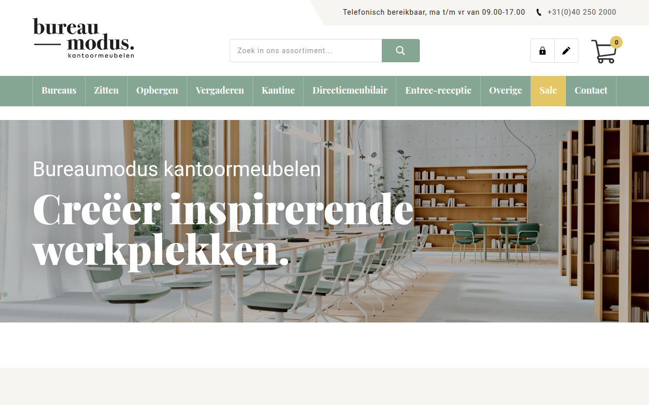Screenshot van bureaumodus.be