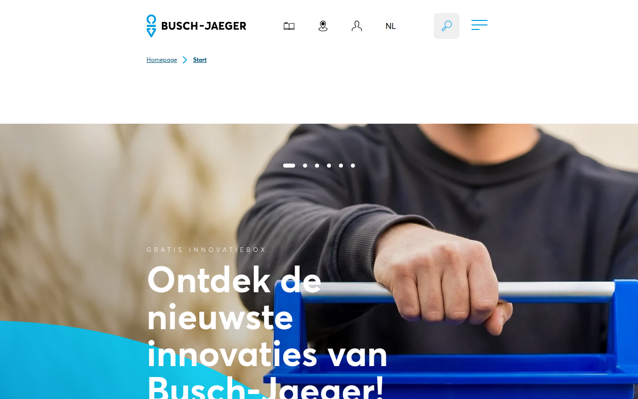 Screenshot van busch-jaeger.nl