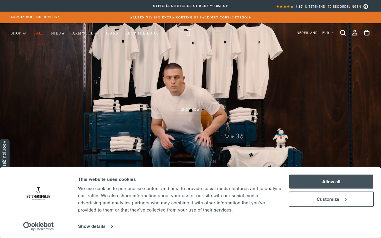 Screenshot van butcherofblue.com